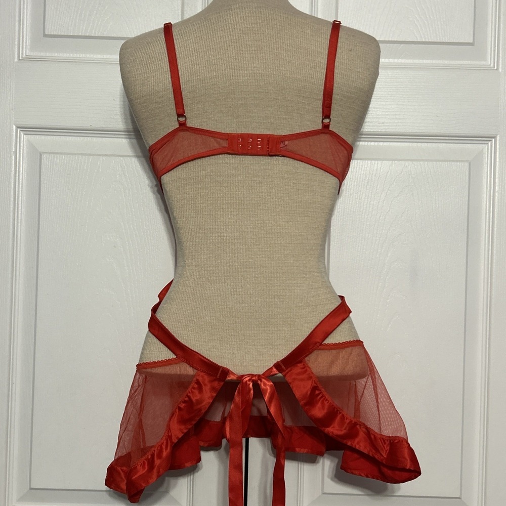 Victoria's Secret Very Sexy Wicked Unlined Floral Embroidery Red Medium - Picture 8 of 12